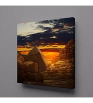 PİRAMİTLER KANVAS TABLO 80x80cm (Karışık)