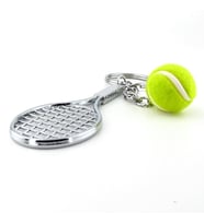 Metal Tenis Raketi ve Topu şeklinde Anahtarlık KC130