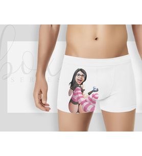 BK Gift Kişiye Özel Karikatürlü Eğlenceli Beyaz Erkek Boxer, Yıl Dönümü/ Doğum Günü / Sevgililer Günü Hediyeleri,  Erkek Arkadaş Hediye, Esprili Hediye-4