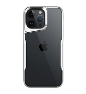 Northcity iPhone 15 Pro Max Kılıf Boyi Silikon Kapak - Gümüş ve Mat Yapı