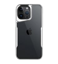 Northcity iPhone 15 Pro Max Kılıf Boyi Silikon Kapak - Gümüş ve Mat Yapı