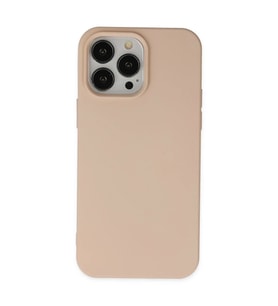 Apple iPhone 14 Pro Max Kılıf Nano içi Kadife Silikon - Pudra