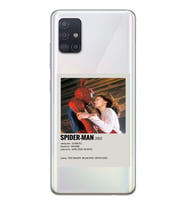 Samsung Galaxy A51 Uyumlu Spider Man Minimalist Poster Desenli Şeffaf Telefon Kılıfı