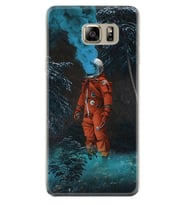 Samsung S7 Edge S20 Fe Plus Ultra S21 S22 Kılıf Boyun Askılı Silikon Astronot Smoke 1769