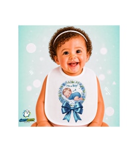 Oğlan Çocuğu Keten Bebek Mama Önlüğü – Yumuşak, Emici, Yıkanabilir, Özel Tasarım P141