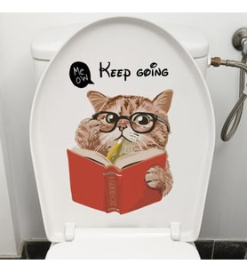 Decohandy Klozet Etiketi Keep Going Kedi