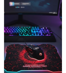Işıklı Mouse Mousepad Seti Ergonomik Tasarım Rgb Aydınlatma - Lisinya