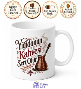Yiğidonun Kahvesi Sert Olur Yazılı Sivas Hatırası Çay Kahve Kupası Hediye