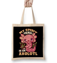 Cute & Funny My Spirit Animal Is An Axolotl Animal Bez Çanta Uzun Saplı
