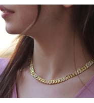 Gurmet Model Yarısı Zirkon Taşlı Gold Altın Kaplama Gümüş Gerdanlık