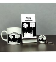 Psikolog Üçlü Set (Kupa + Telefon Standı + Anahtarlık) 001