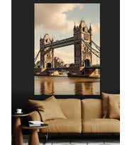 Londra Tower Bridge Manzarası Dekoratif Kanvas - Mdf Ahşap Tablo
