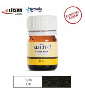 ARTDECO KUMAŞ BOYASI 25ML SİYAH 10 A - 118 Ücretsiz Kargo