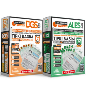 2024 DGS -ALES Tıpkı Basım 2li Dijital Çözümlü Paket Deneme Sınavı