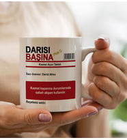 BK Gift Kişiye Özel Komik İlaç Tasarımlı Beyaz Kupa Bardak-4, Arkadaşa Hediye, Ev Hediyesi, Doğum Günü Hediyesi, Ofis Hediyesi