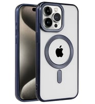 Mey İthalat® iPhone 15 Pro Max Kılıf Kronos Magsafe Kapak - Lacivert