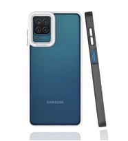 Samsung Galaxy A12 Kılıf Koruyucu Mat Mima Kapak (Siyah)
