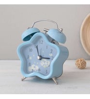 Çift Zilli Metal Masa Çalar Saat (8.8 cm) - Pilli & Işıklı