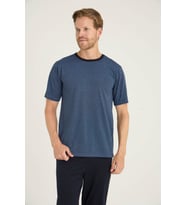 Erkek O.Yaka Pijama Takımı Konforlu Uyku Modern Tasarım (Mavi)