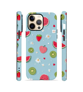 iPhone 12 Pro Vorian Çift Katmanlı Kılıf Fruit Confetti Sky