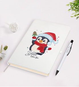 BK Gift Kişiye Özel Mutlu Yıllar Tasarımlı Beyaz Defter ve Kalem Seti - 15