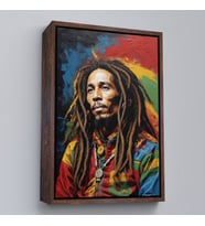 Çerçeveli Bob Marley Tablosu (Beyaz)