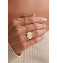 Kişiye Özel 925 Ayar Gümüş Ayçiçeği Model Kolye (Gold)