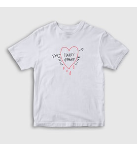 Presmono Unisex Çocuk Beyaz Fine Line Harry Styles T-Shirt 317497tt (Beyaz)