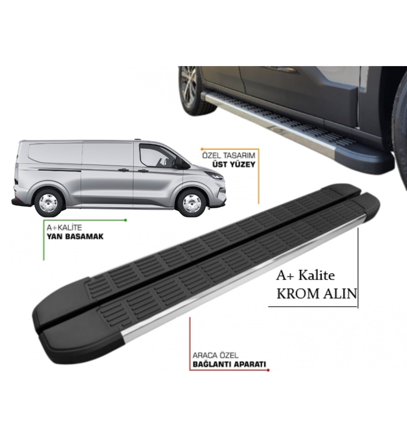 TRANSİT CUSTOM VAN UZUN ŞASE YAN BANSAMAK 2025 2026 2027