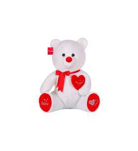 Peluş Seni Seviyorum Kalpli Ayı Oyuncak 50 Cm Büyük Boy Beyaz Sevgiliye Sevgililer Günü Hediyesi (Çok Renkli)