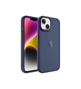 Apple iPhone 14 Plus Uyumlu Kılıf Buzlu Sert PC Zore May Kapak (Lacivert)