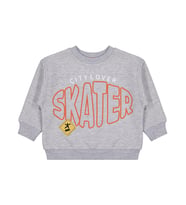 Civil Boys Skater Baskılı 2-5 Yaş Sweatshirt - Gri