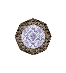 LAMEDORE TEA DELİGHT 21 CM PASTA TABAĞI İRİS PURPLE BLOOMİNG BAROQUE 1 ADET