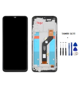 Tkgz - İnfinix HOT 9 PLAY Uyumlu Lcd Ekran Dokunmatik -A- Kalite ÇITALI + TAMİR SETİ