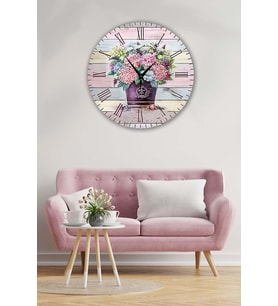 Bilge Retro Tasarımlı Duvar Saati 35x35cm (Baskılı)