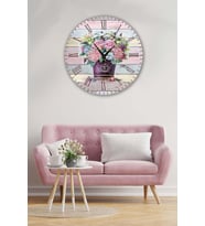 Bilge Retro Tasarımlı Duvar Saati 35x35cm (Baskılı)