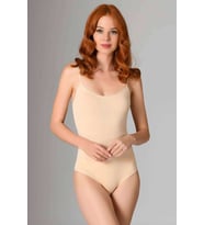 İp Askılı Kadın Çıtçıtlı Body Ten Rengi