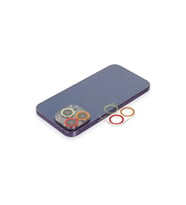 Apple İphone 12 Pro Renkli Kamera Lens Koruma Cam - Turuncu-kırmızı