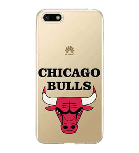 Huawei Y5 2018 Uyumlu Kapak Chicago Bulls Tasarımlı Şeffaf Silikon Kılıf