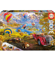 Educa 3000 Parça Sıcak Hava Balonu Vadisi Puzzle - 19947 - Hot Air Balloon Valley