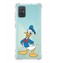 Samsung Galaxy A71  Köşe Korumalı Antişok Kapak Donald Duck Tasarımlı Şeffaf  Kılıf