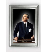 Gümüş Çerçeveli Atatürk Tablo a278