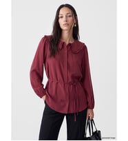 LCW EVERYDAY Bordo Bebe Yaka Modal Karışımlı Kadın Gömlek Tunik