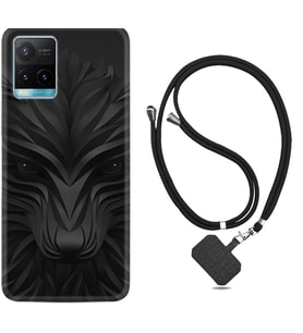 Vivo Y11S Y21S Y20 Y20S Y70 Kılıf Boyun Askılı Silikon Black Fox 1325