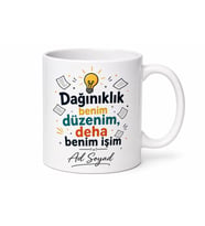 Dağınıklık İçinde Aradığını Bulan Dahi Zihinlere Esprili Kupa Bardak Hediye