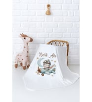 Pia Baby Premium %100 Pamuk Çift Kat Penye Bebek Battaniyesi 80x80 cm 5024-11 (Krem)
