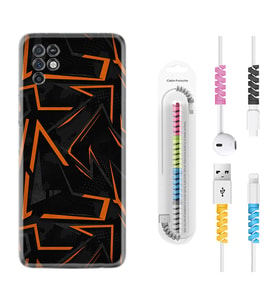 INFINIX Note 11 Pro Note 10 Hot 9 Play Kılıf Kablo Koruma Spiral Silikon Zigzaglar 1651