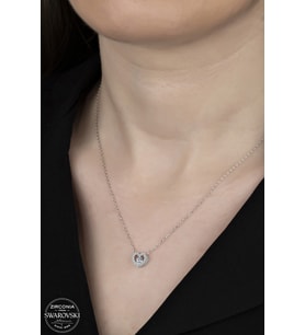 Union Swarovski Zirconia Kadın Kalp Gümüş Kolye
