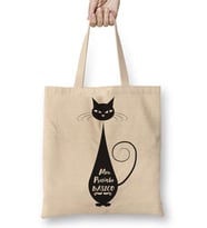 Meu Pretinho Basico Cat Kedi Bez Çanta Uzun Saplı