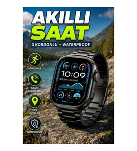 Haino Teko 2A Akıllı Saat 3 Kordonlu Su Geçirmez Adımsayar Titreşimli Sesli Görüşme Özellikli